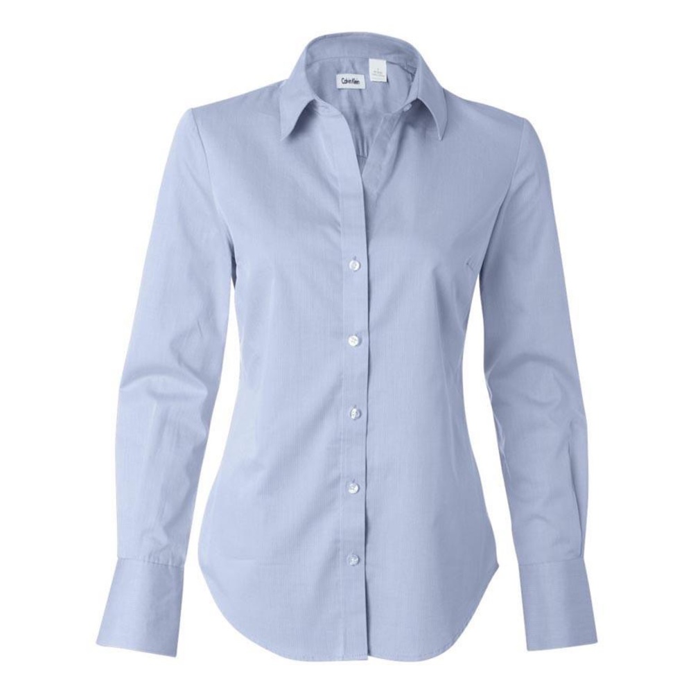 CALVIN KLEIN Blue Button Up Blouse Sz. 16